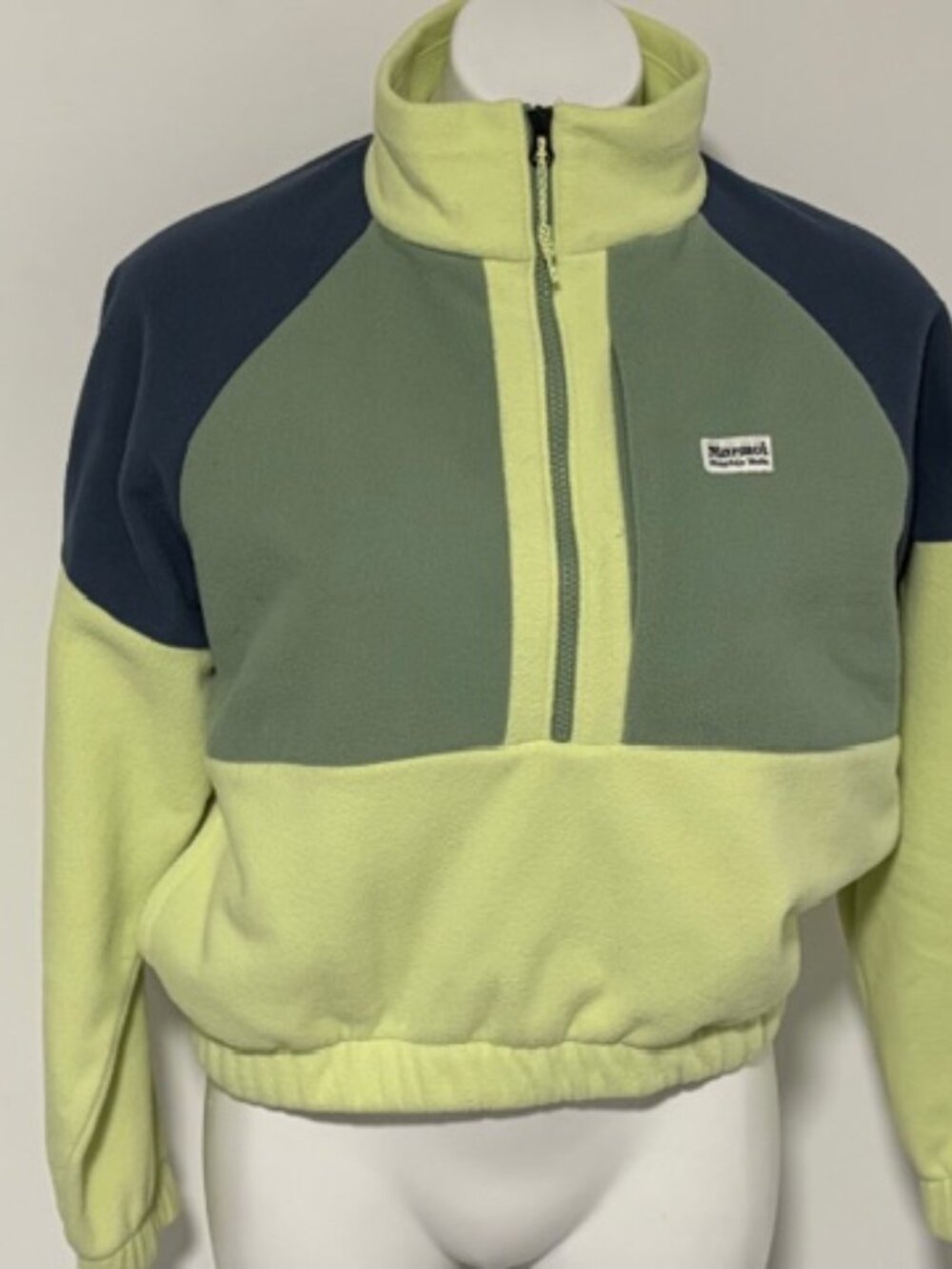 MARMOT MOUNTAIN WORKS WOMENS GREEN FLEECE PULLOVER JACKET